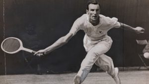 Fred Perry three times winner at Wimbledon in the 1930's